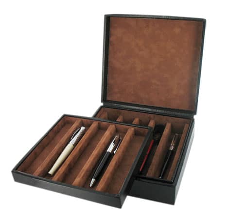 Coffret 10 stylos gain&eacute; l&eacute;zard noir