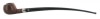 Pipe Peterson Churchwarden Prince Marron Bague Argent