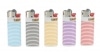 5 briquets Bic mini � pierre Stripes