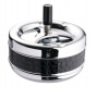 Cendrier poussoir simili croco noir 11cm