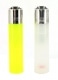 2 briquets � pierre Clipper Translucides Jaune et Blanc