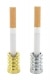 Ensemble 2 Etouffoirs avec Encoche pour Cigarette Chrom� et Dor�