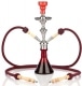Chicha Fata Morgana 47cm 2 tuyaux Rouge