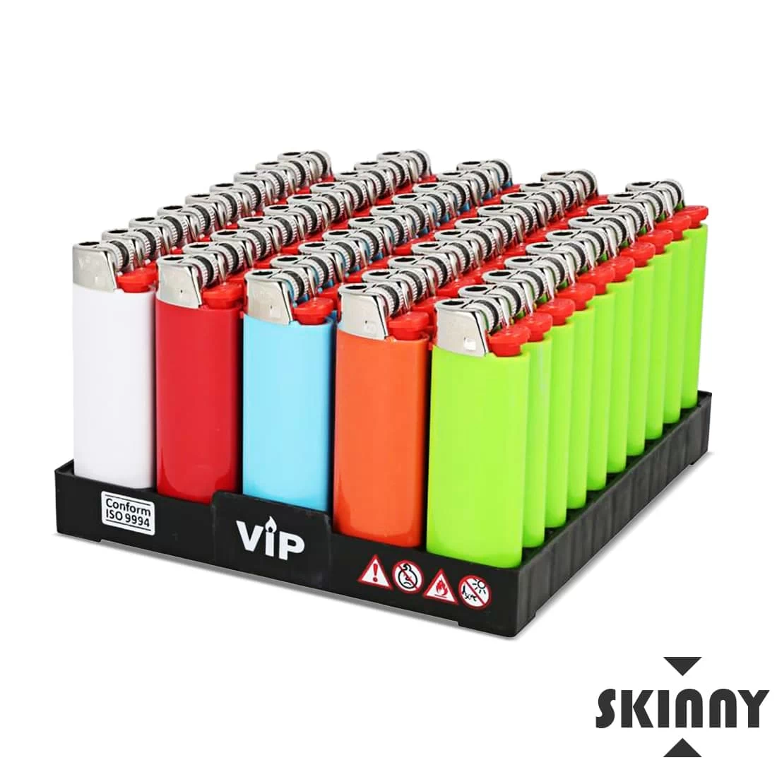 50 Briquets VIP Skinny � pierre color�s