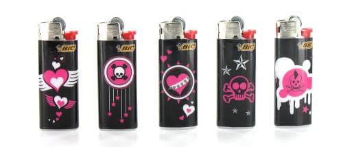 briquet BIC pink death