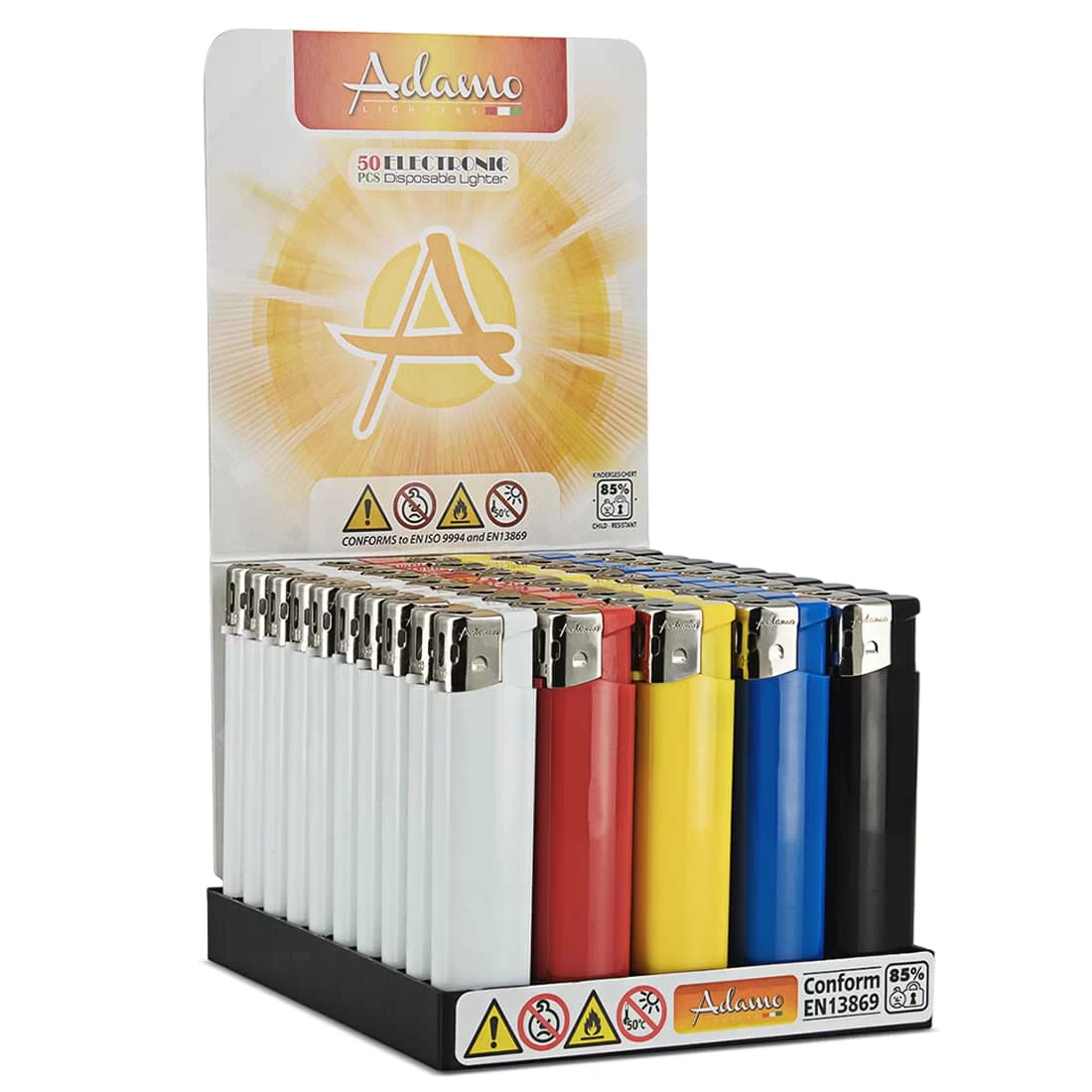Briquet lectronique Multicolore Opaque x 50