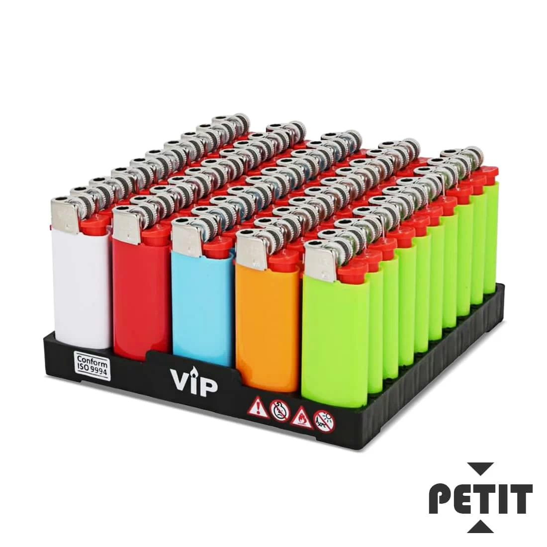 50 Briquets VIP Petit � pierre color�s
