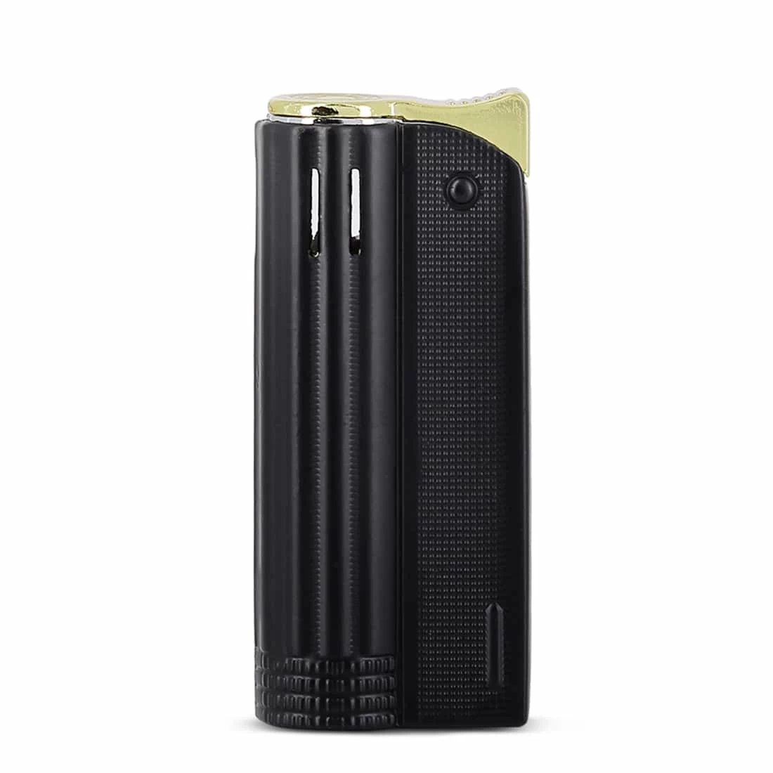 Briquet Vintage Mtal Noir et Or