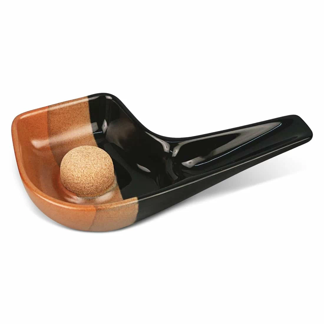 Cendrier Cramique Tricolore forme Pipe