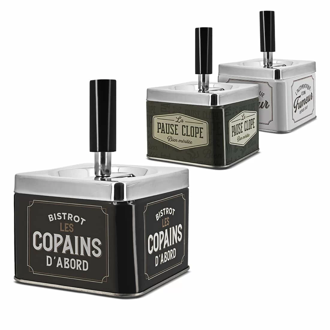 Cendrier Poussoir Vintage