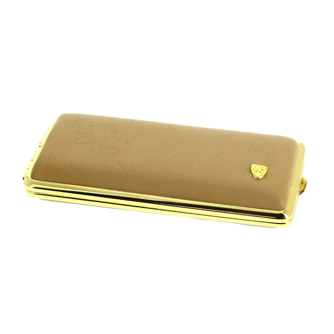 Etui Cigarette Slim Cuir Vintage Beige