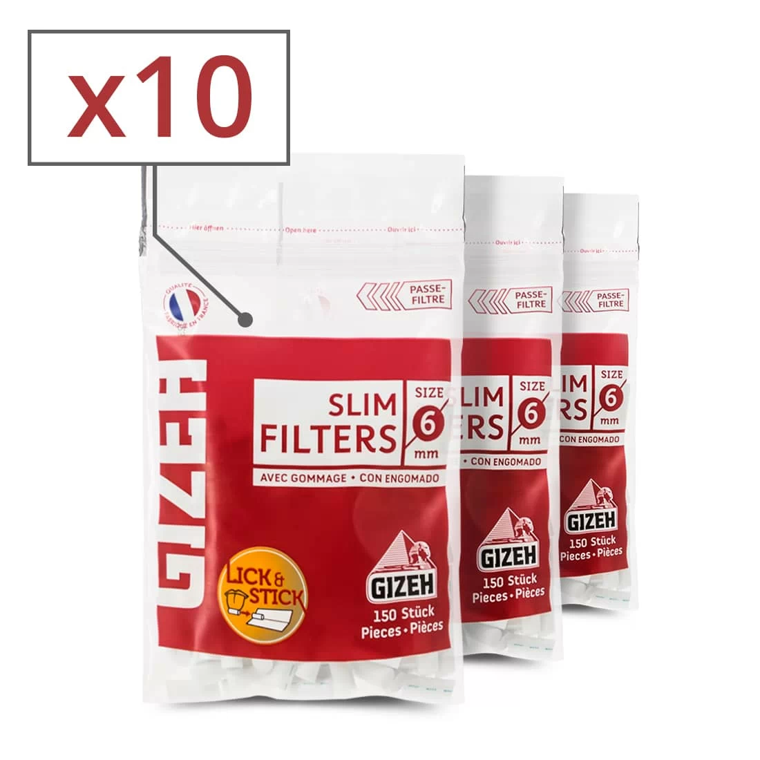 Filtres Gizeh Slim x 10 sachets