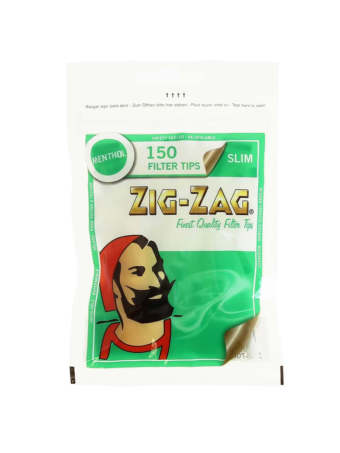 filtre en mousse zig-zag menthol