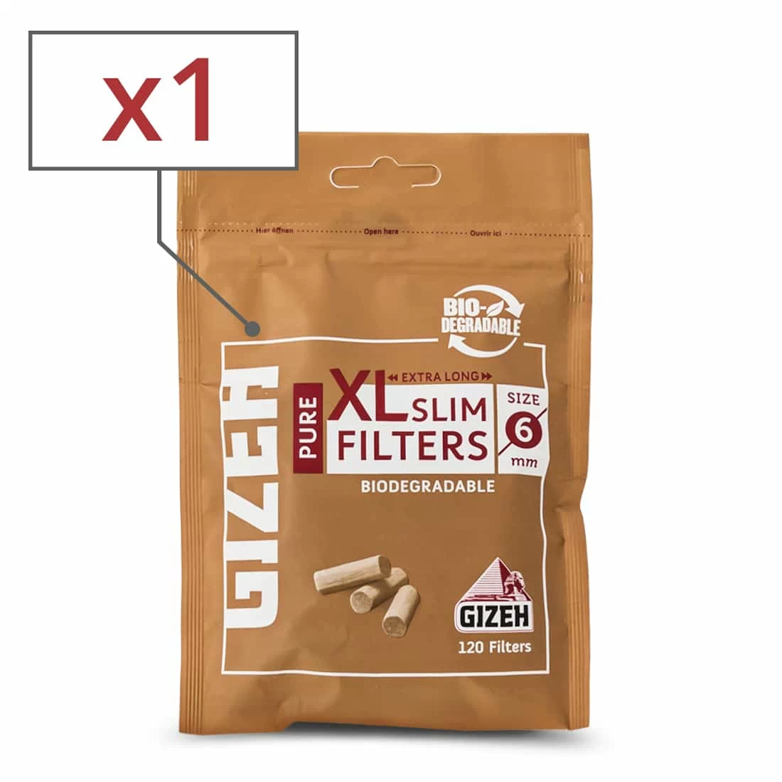 Filtres Gizeh Pure XL Slim x 1